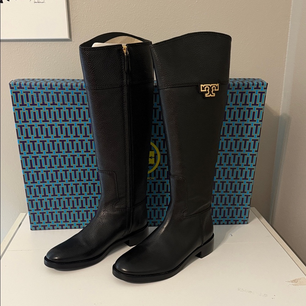 Tory Burch Black Joanna riding Boots